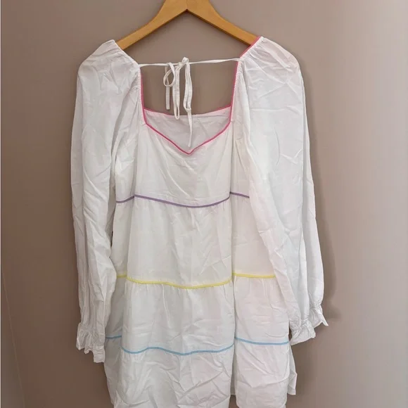 Lucy Paris Cream Long-Sleeve Dress Size M - Picture 4 of 6